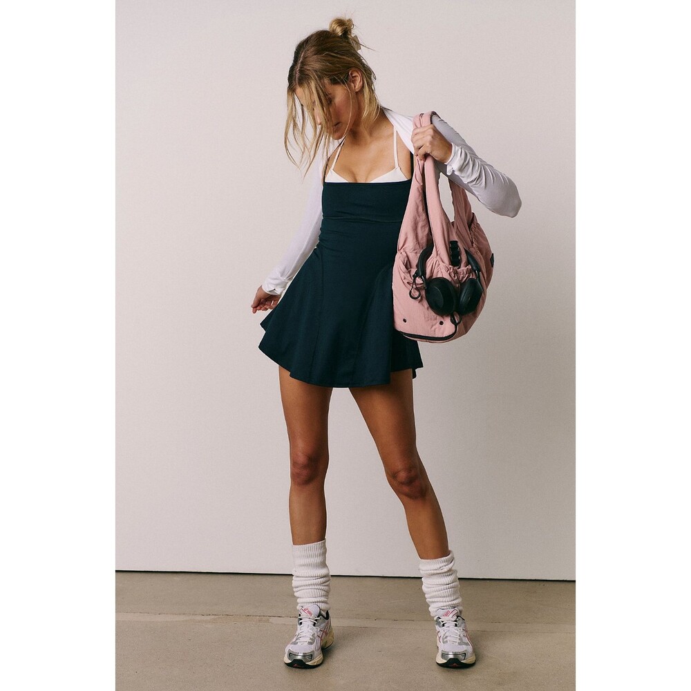 Free People FP Movement Baseline UV Protection Tennis Dress Black Large L NEW